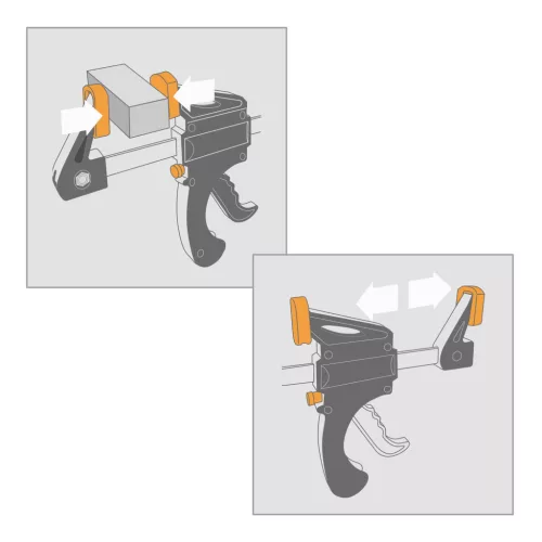 Handy egykezes párhuzamszorító 6" / 150 mm, 2 db / csomag