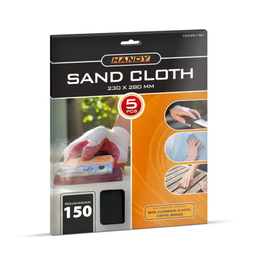 Handy csiszolóvászon 150-es, kék, 230 x 280 mm, 5 db / csomag