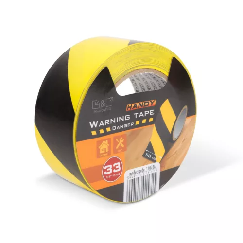 Handy veszélyt jelző ragasztószalag sárga/fekete 50 mm x 33 m