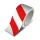 Handy veszélyt jelző ragasztószalag piros/fehér 50 mm x 33 m