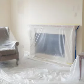 Handy takarófólia maszkolószalaggal 20 x 2,5 m, 7 mikron