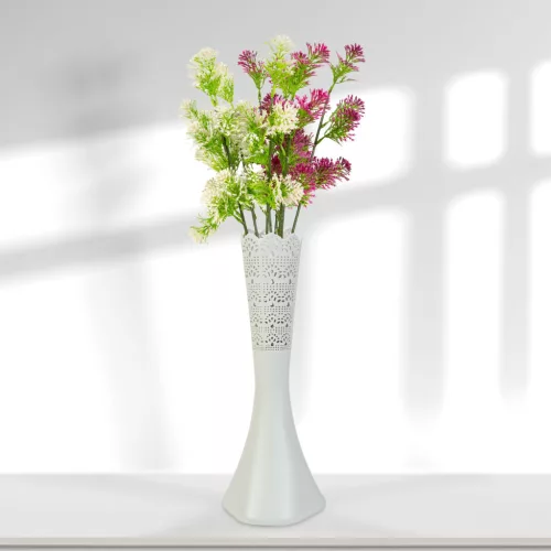 Vog und Arths lézervágott fehér váza 40 cm