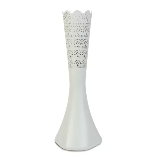 Vog und Arths lézervágott fehér váza 40 cm