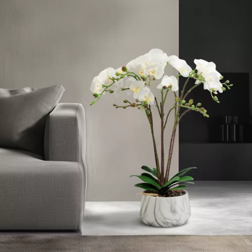 Vog und Arths fehér orchidea műnövény dekoráció 58 cm