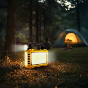   Phenom multifunkciós kézi lámpa szolár panellel, USB-C, 6 világítási mód, 8 LED, 3600 mAh, 800 lumen