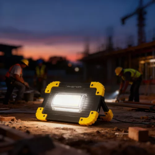 Phenom multifunkciós szerelőlámpa Li-ion akkumulátorral, micro-USB, 1000 lumen