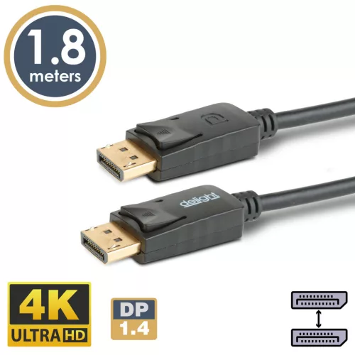 Delight DisplayPort kábel 1.4 4K 1,8 m