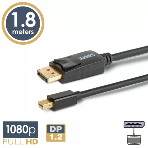 Delight DisplayPort–Mini DisplayPort kábel 1.2 1080P 1,8 m
