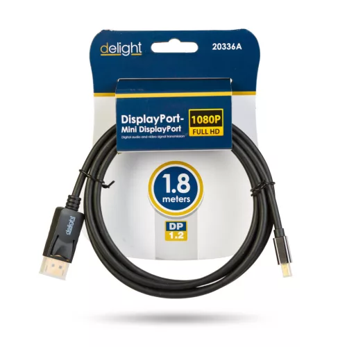 Delight DisplayPort–Mini DisplayPort kábel 1.2 1080P 1,8 m