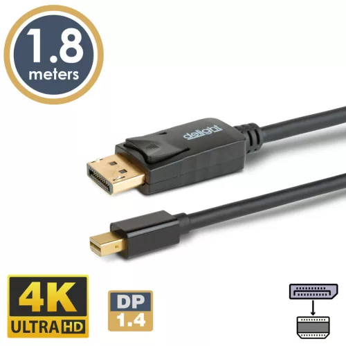 Delight DisplayPort–Mini DisplayPort kábel 1.4 4K 1,8 m