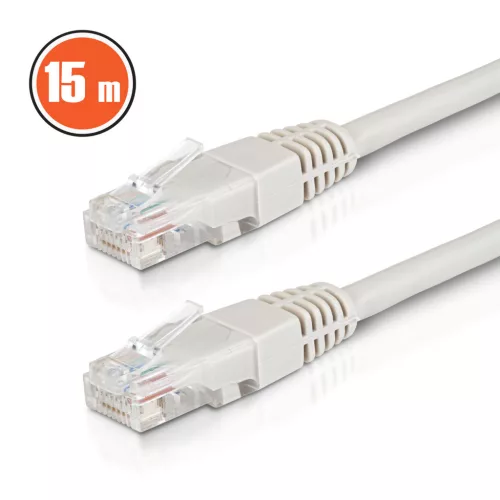 Delight CAT6 UTP patch kábel, CCA, 15 m, szürke