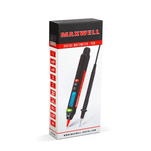 Maxwell-Digital TOLL digitális multiméter 1000V DC 50 ohm 1 x AAA