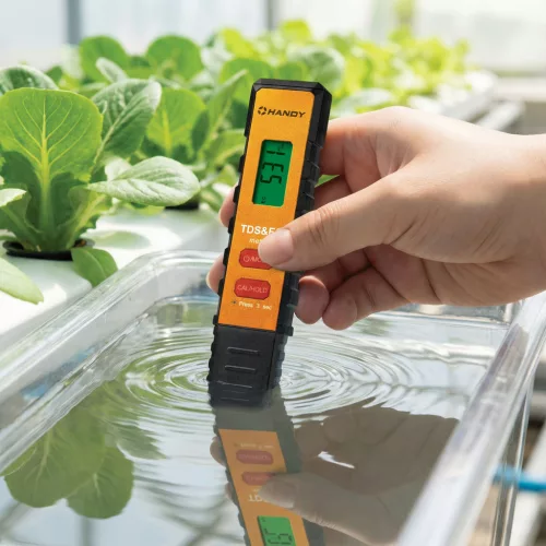 Handy digitális TDS/EC ásványmérő elemes, 0-4999 ppm
