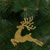 Family Karácsonyfadísz - glitteres rénszarvas - 12 cm - piros/arany/ezüst - 4 db / csomag