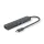 Delight multifunkciós USB hub HDMI-vel, Type-C 3.0, 3xUSB-A, 1xType-C, 5 Gbps, 100 W, fekete
