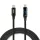 Delight USB-C / USB-C adatkábel teljesítménykijelzővel, fekete, 1 m, 3 A, 60W