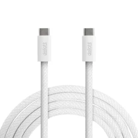   Delight USB-C/USB-C töltő- és adatkábel, fehér, 1 m, 5 A, 240 W