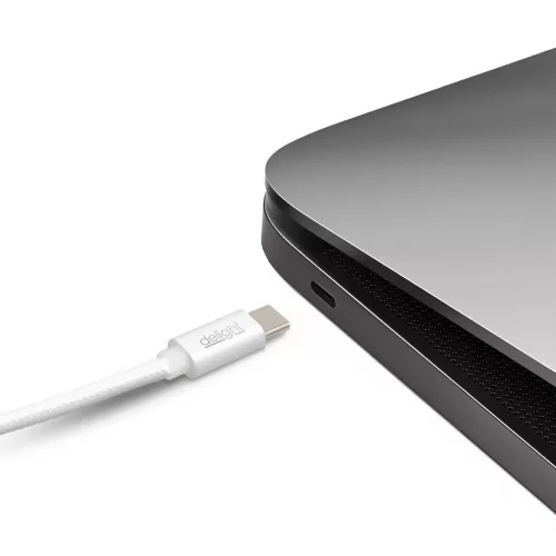 Delight USB-C/USB-C töltő- és adatkábel, fehér, 1 m, 5 A, 240 W