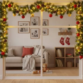 Műfenyő girland zöld PET 270 cm