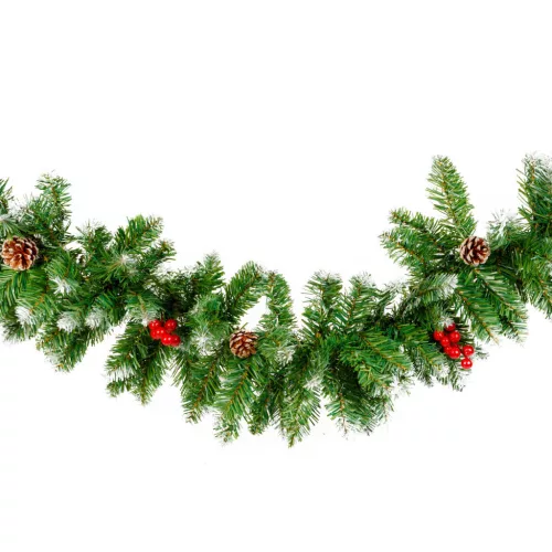 Havas zöld fenyő girland 200 cm PVC