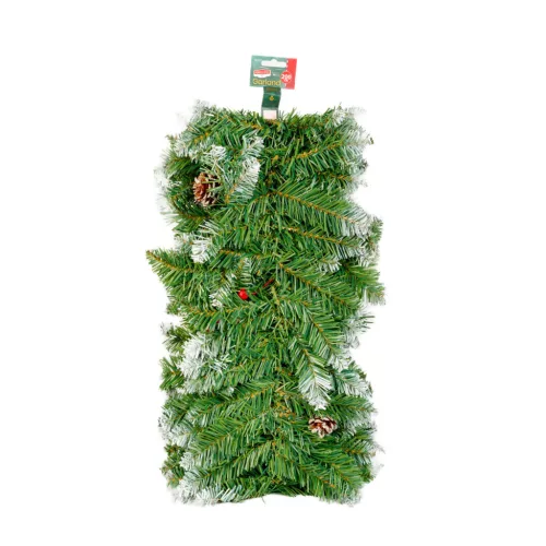 Havas zöld fenyő girland 200 cm PVC