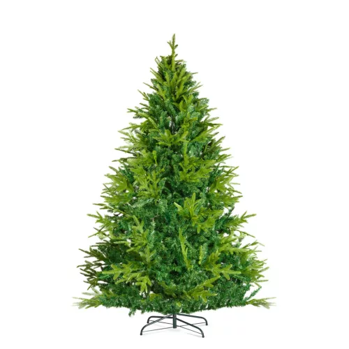 210 cm-es 3D műfenyő lucfenyő PE/PVC anyagból