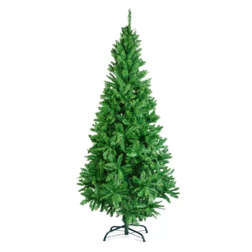 210 cm-es 3D műfenyő, kétszínű PVC lucfenyő