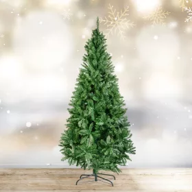 180 cm-es sötétzöld PVC Nordmann műfenyő