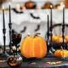 Family glitteres habszivacs tök dekoráció Halloweenre 16,5 cm narancssárga