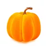 Family glitteres habszivacs tök dekoráció Halloweenre 16,5 cm narancssárga