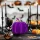 Family glitteres habszivacs halloween tök dekoráció, lila, 16,5 cm