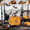 Family halloweeni tök dekoráció, 16,5 cm, narancs pókhálós, habszivacs