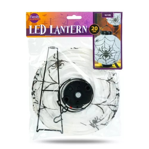 Family LED-es pókháló lampion 20 cm, 2 x AAA