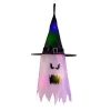 Family Halloween LED dekor szellem, rózsaszín, 10 színes LED, akasztható, 75 x 35 cm