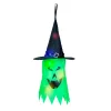 Family Halloween LED szellem dekor, zöld, 10 színes LED, akasztható, 75 x 35 cm