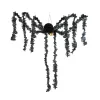 Halloween dekoráció fekete papír pók 75 x 13 cm