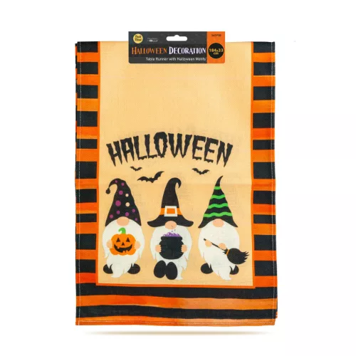 Halloween dekorációs asztali futó halloween motívumokkal 184 x 33 cm