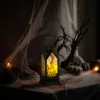 Halloween világító tök dekoráció sárga LED-del, 17,5 x 6,3 x 6,3 cm, 3 x LR44