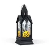 Halloween világító tök dekoráció sárga LED-del, 17,5 x 6,3 x 6,3 cm, 3 x LR44
