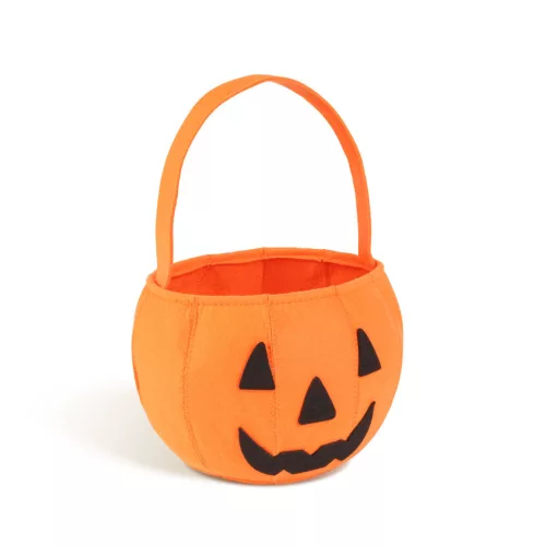 Bewello halloweeni filc kosár narancssárga 16 x 20 cm
