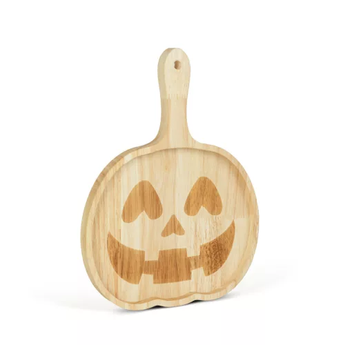 Bewello halloweeni fa kínáló tál fogantyúval, tök mintás, 26,5 x 20 x 1,5 cm