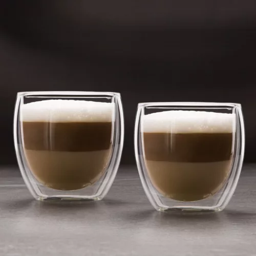 Vog und Arths duplafalú cappuccino üveg csésze 250 ml, 2 db/csomag
