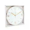 Fehér műanyag falióra üveggel, 25 cm, 1 x AA