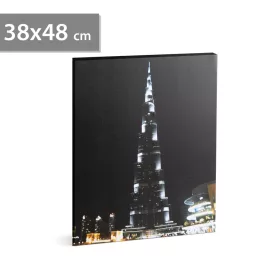   Family LED-es fali hangulatkép Burj Khalifa, 2 x AA, 38 x 48 cm