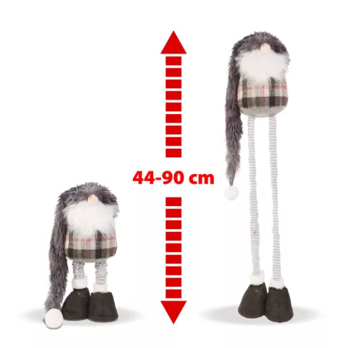 Family karácsonyi skandináv manó teleszkópos lábbal 44-90 cm