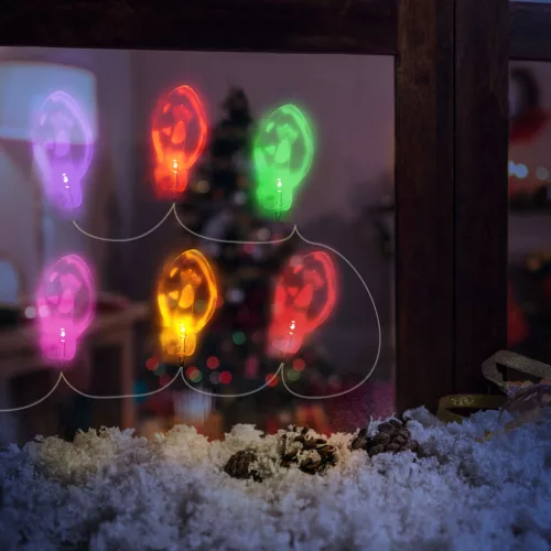 Family karácsonyi LED-es ablakmatrica fényfüzér 6 LED, 2 x AA