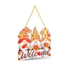 Bewello akasztható manós őszi ajtódísz MDF Welcome 32 x 26 cm