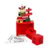 Karácsonyi adventi naptár MDF-ből, 13,5 x 7 x 3,5 cm, 3 féle