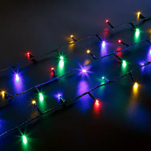 Phenom színes fényfüzér 20 m 400 LED 220-240V 6W zöld kábellel