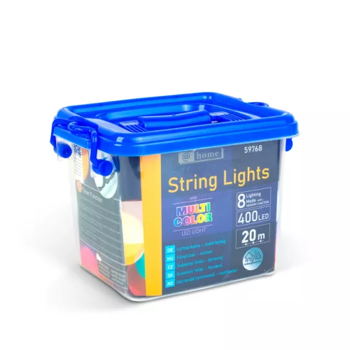 Phenom színes fényfüzér 20 m 400 LED 220-240V 6W zöld kábellel